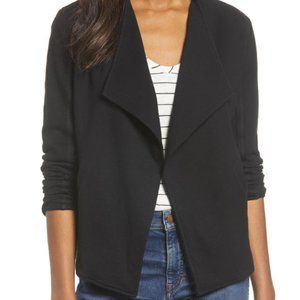 CASLON Drape Collar Knit Blazer Black Large NWT